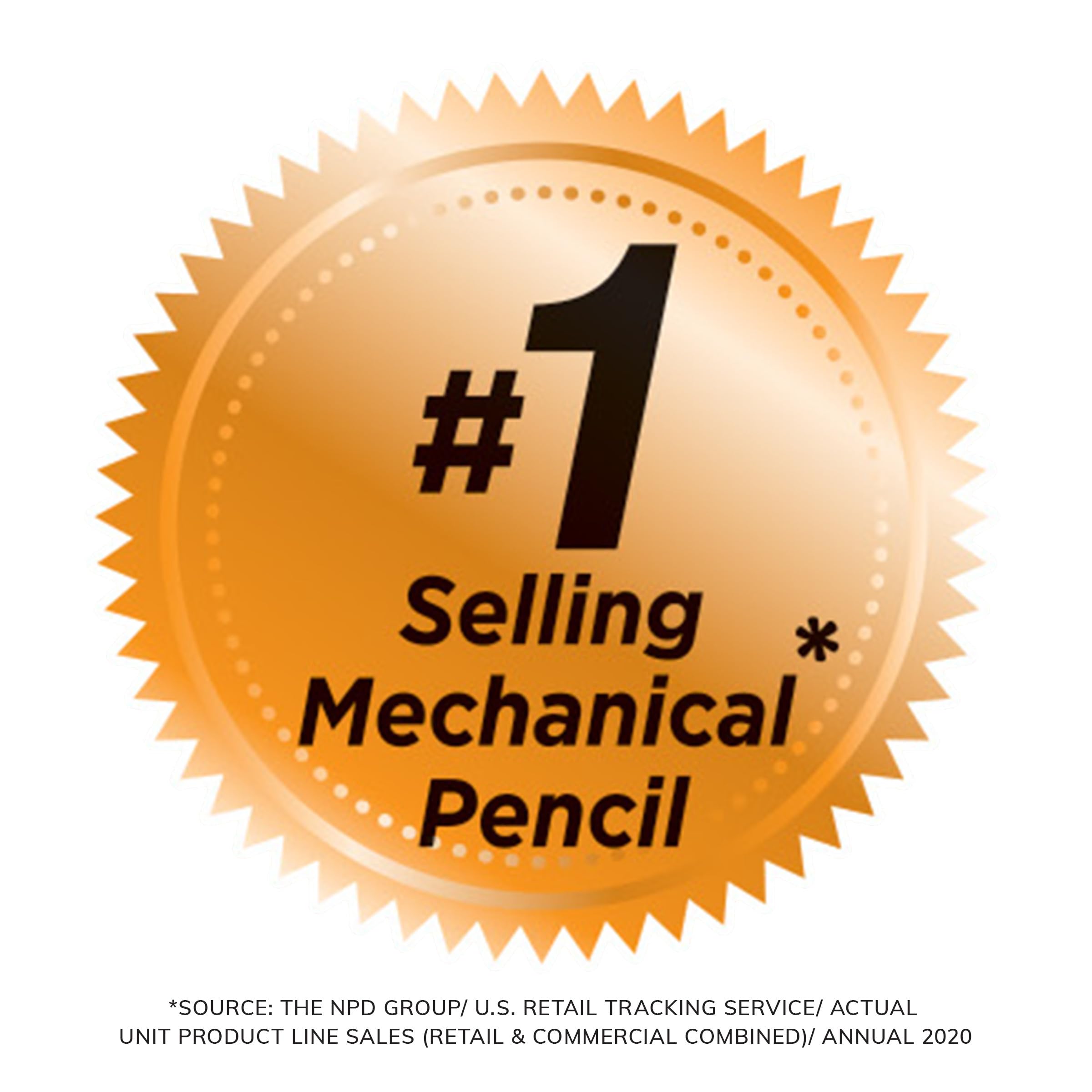 BIC Xtra-Smooth Mechanical Pencils with Erasers, Medium Point (0.7mm), 5-Count Pack, Bulk Mechanical Pencils for School or Office Supplies