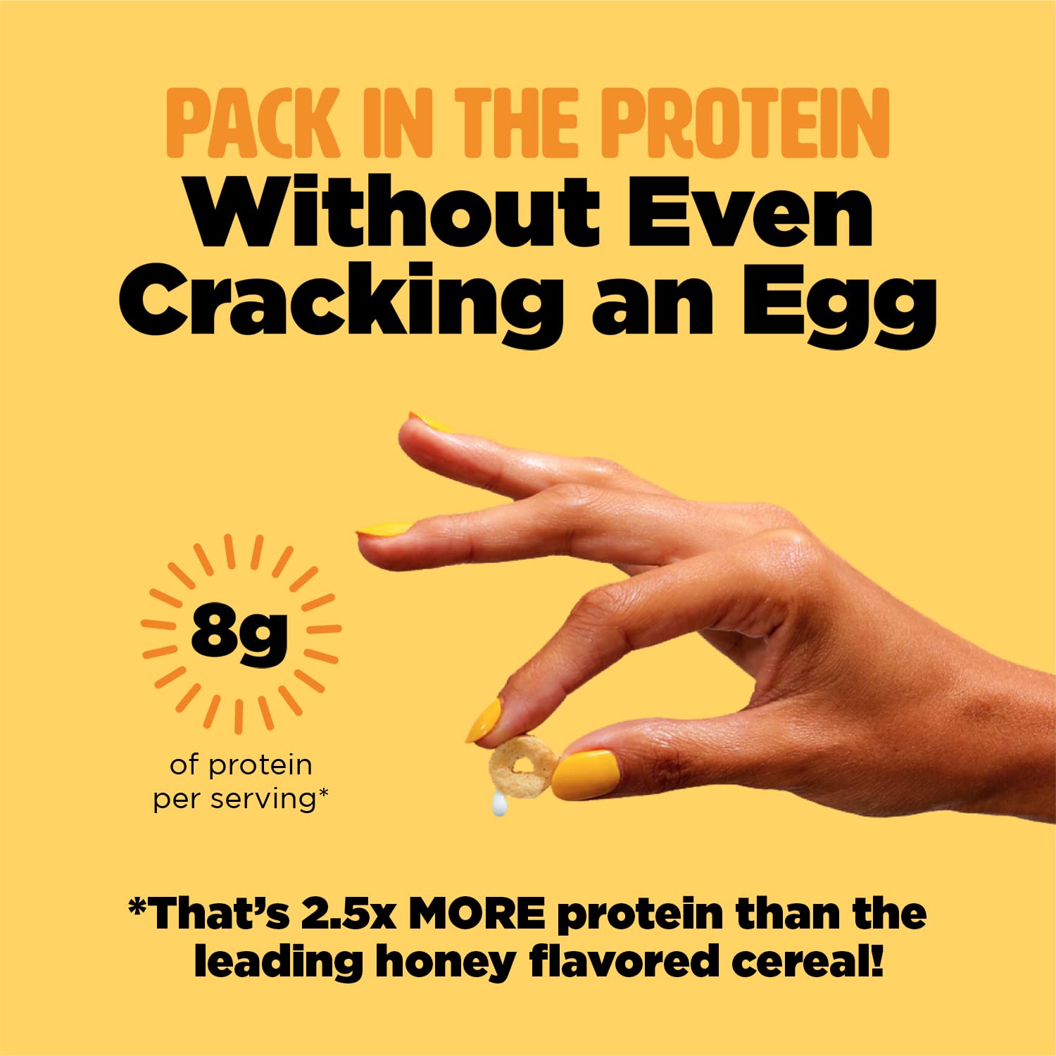 Protein and Gluten-Free Breakfast Cereal by Three Wishes (1-Pack) - High Protein and Low Sugar Snack - Vegan, Kosher, Grain-Free and Dairy-Free - Non-GMO (Honey)
