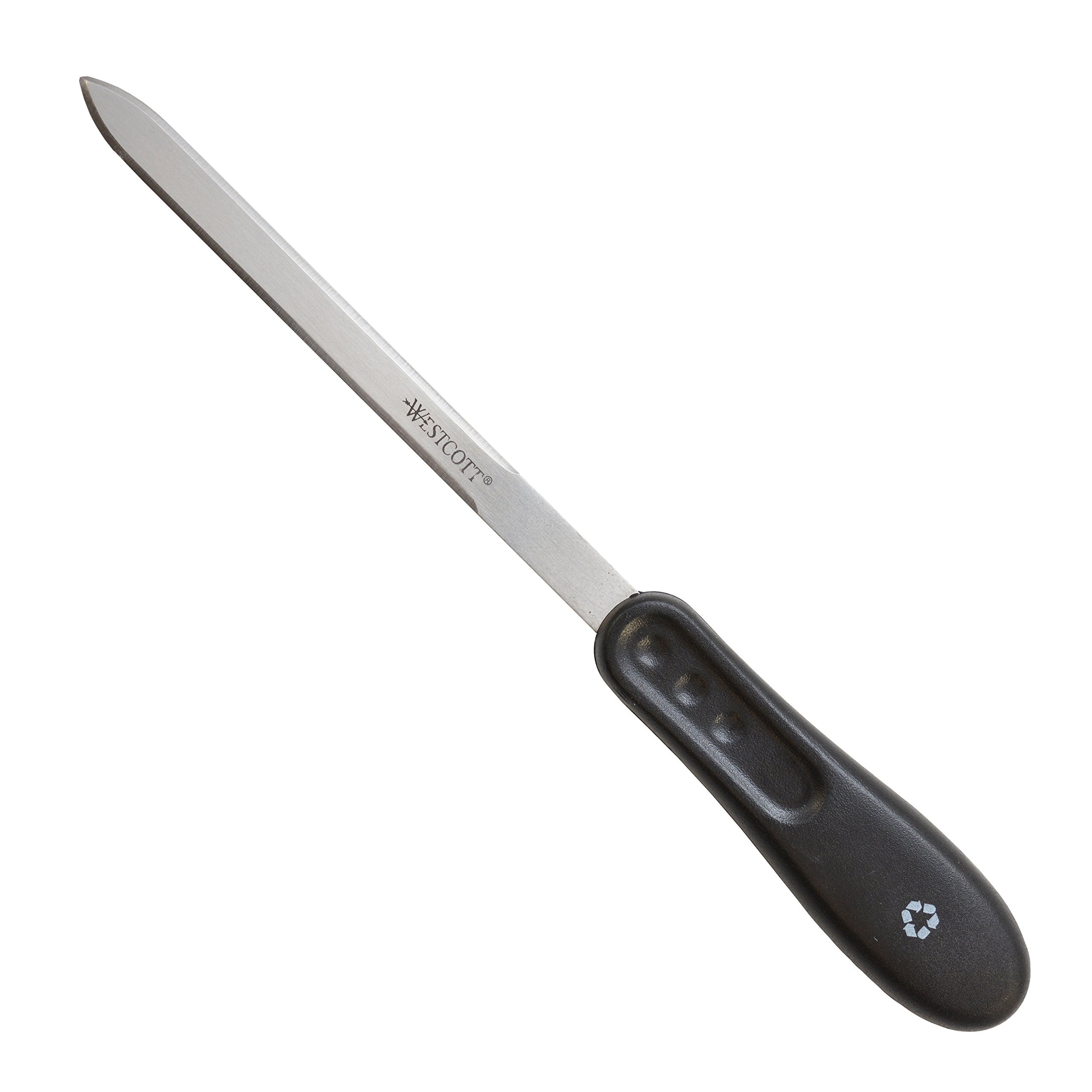 Westcott KleenEarth Recycled Letter Opener, 9-Inch (14821), Black