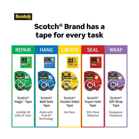 MMM144 - Scotch Transparent Tape in Hand Dispenser