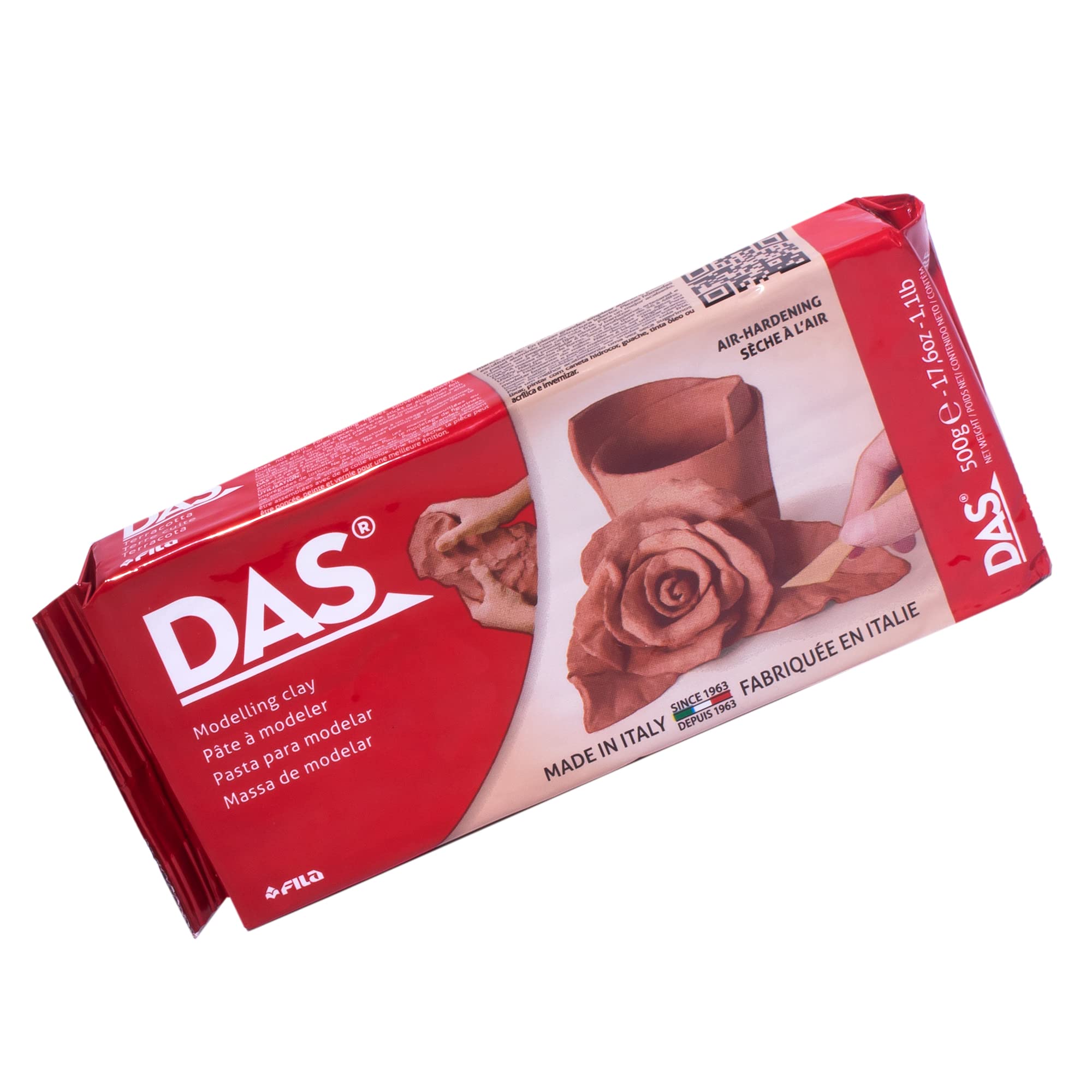 DAS Air-Hardening Modeling Clay, Block, Terra Cotta Color (387100), 1.1 Pound (1-Pack)