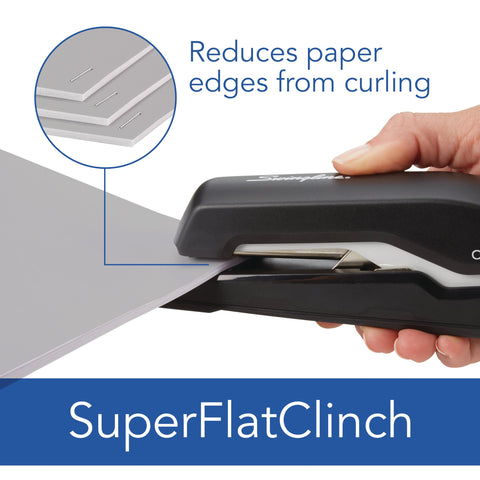 Swingline Stapler, Omnipress 30 Stapler, "Press Anywhere for Easier Use", 30 Sheet Capacity, Black/Gray (5000585A)