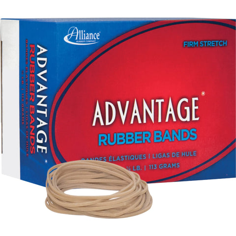 Alliance Rubber 26189 Advantage Rubber Bands Size #18, 1/4 lb Box Contains Approx. 370 Bands (3" x 1/16", Natural Crepe)