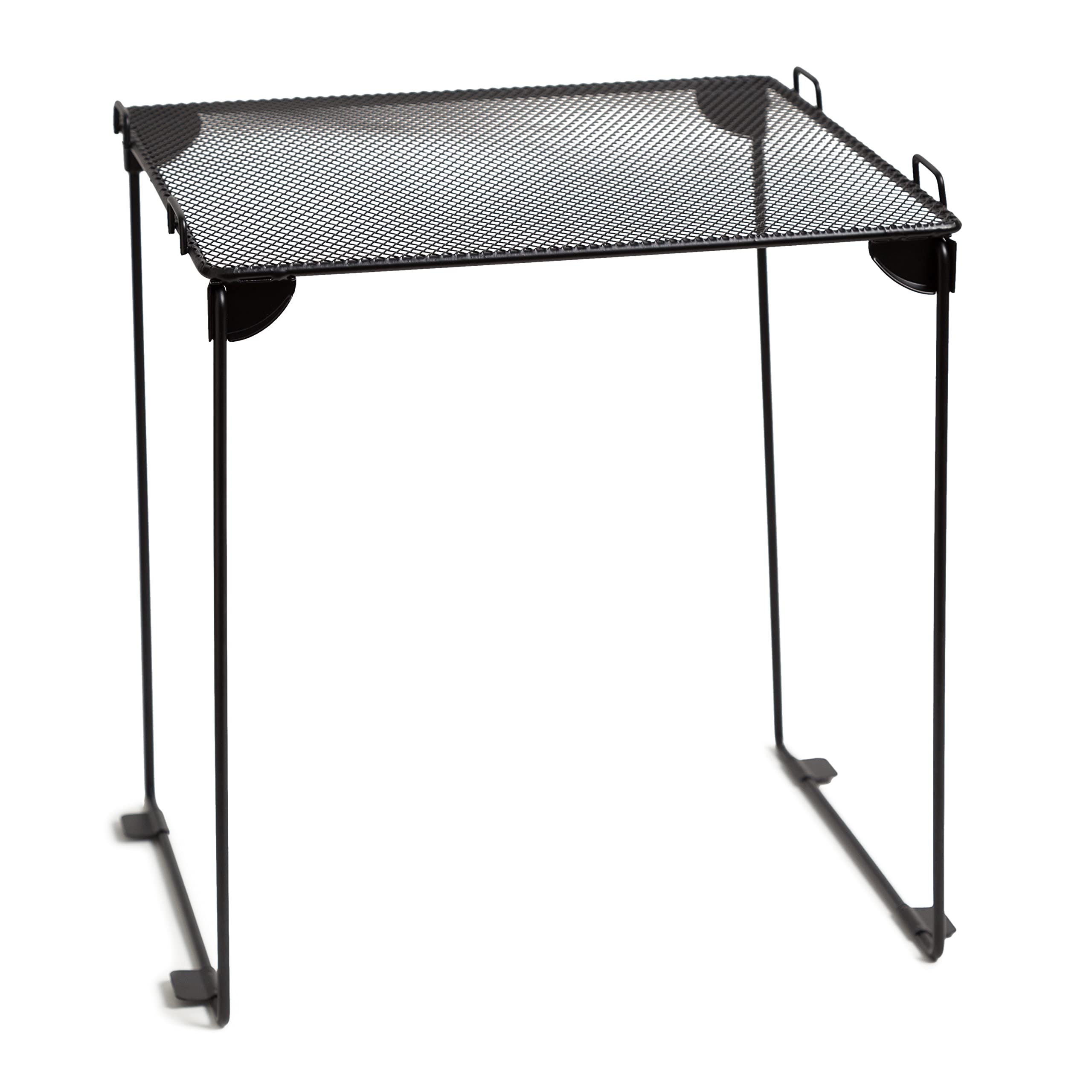 U Brands Mesh Locker Organization Kit, Includes Magnetic Cup, Folding Shelf and Bin, 3 Pieces (Black)