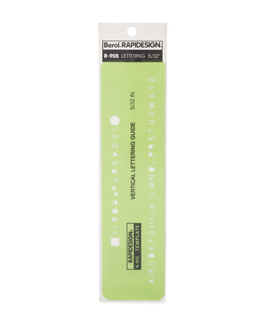 Rapidesign Gothic Vertical Letter and Number Template - 5/32 Inch Size, 1 Each (R905)