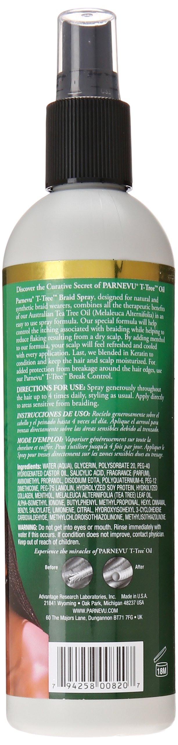 Parnevu T-Tree Braid Spray, 12 Ounce