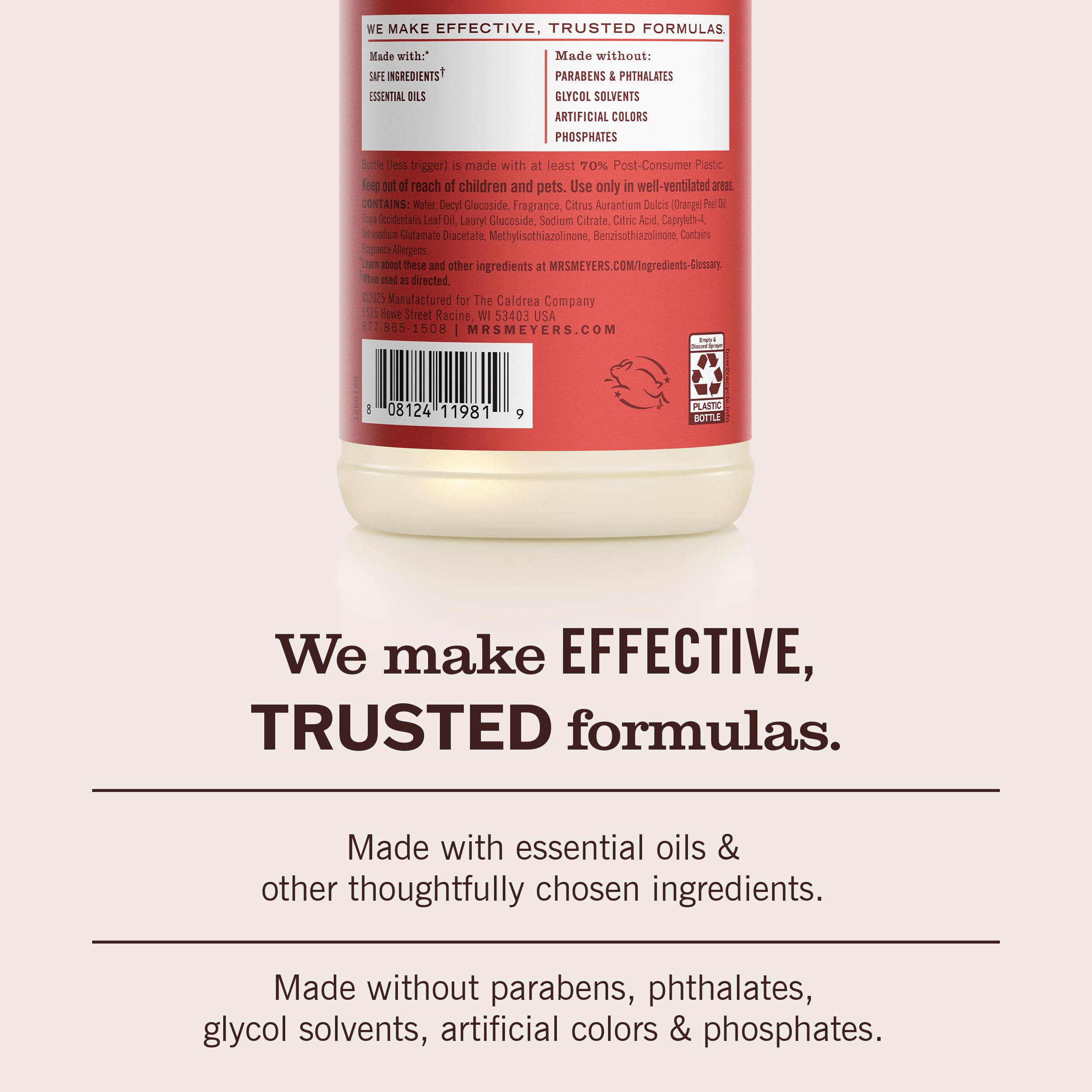 MRS. MEYER'S CLEAN DAY Multi-Surface Everyday Cleaner, Tomato Vine Scent, 16 Fl Oz Bottle