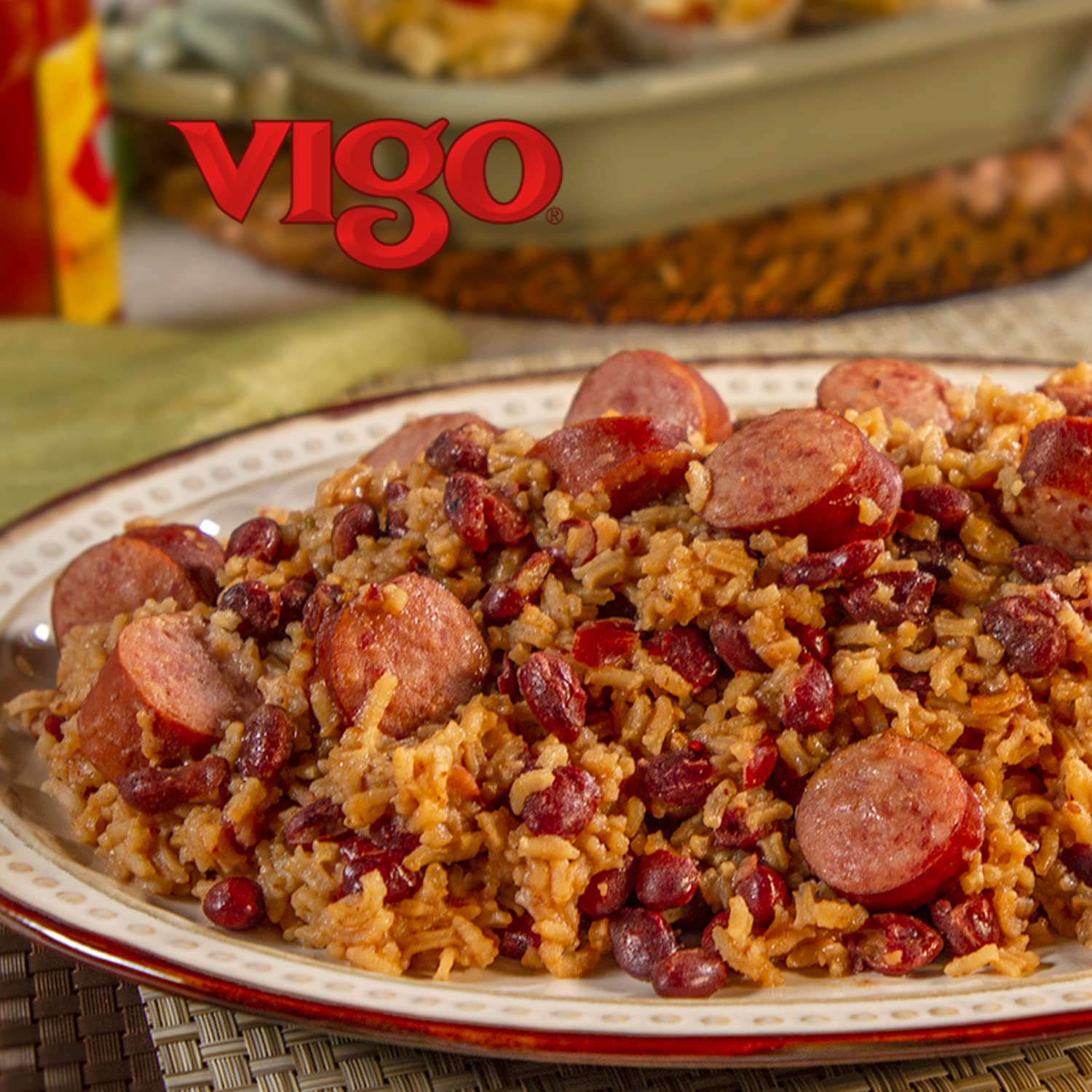 Vigo Authentic Red Beans & Rice, Low Fat, 8oz (Red Beans & Rice, Pack of 1)