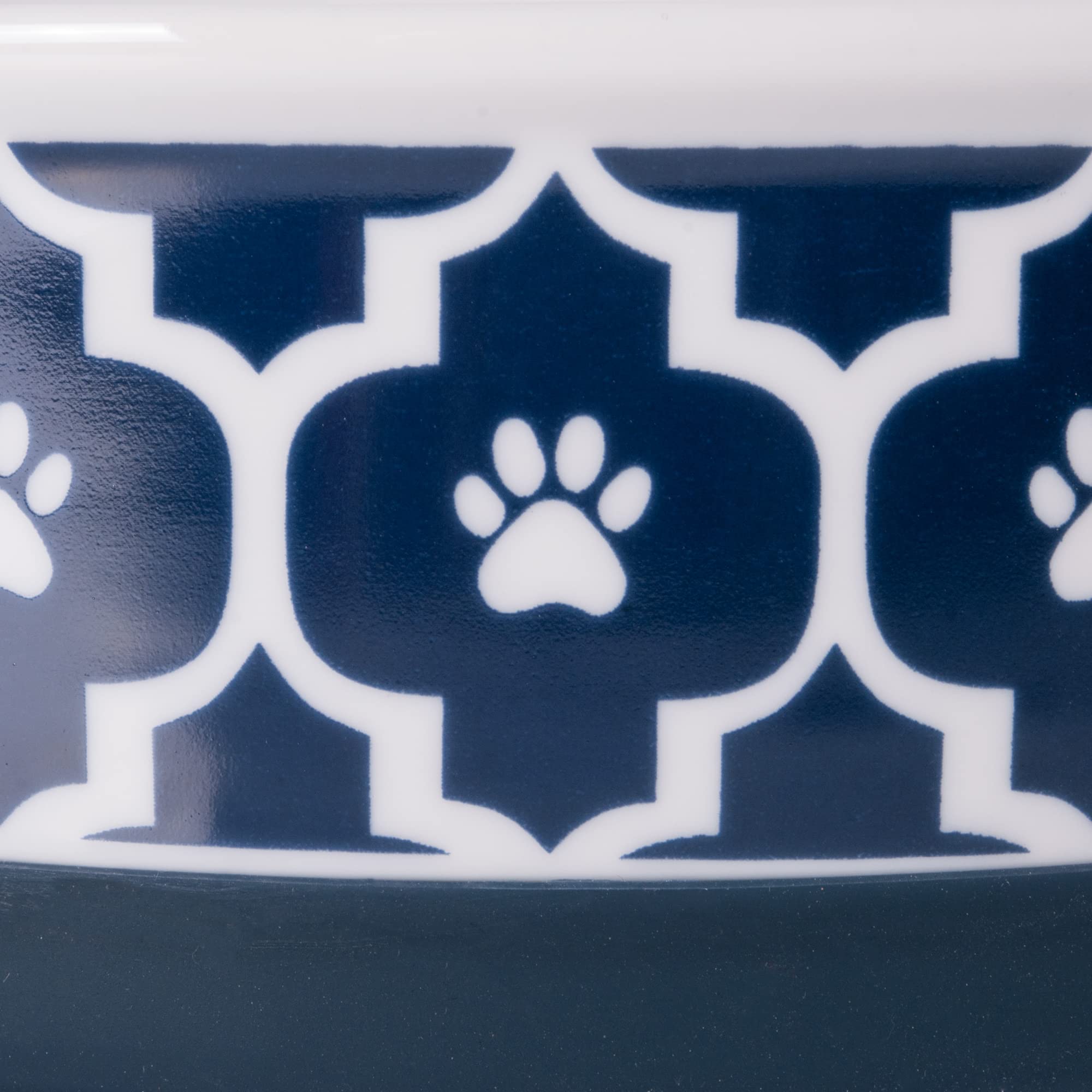 Bone Dry Lattice Collection Pet Bowl & Canister, Small Set, 4.25x2", Nautical Blue, 2 Count