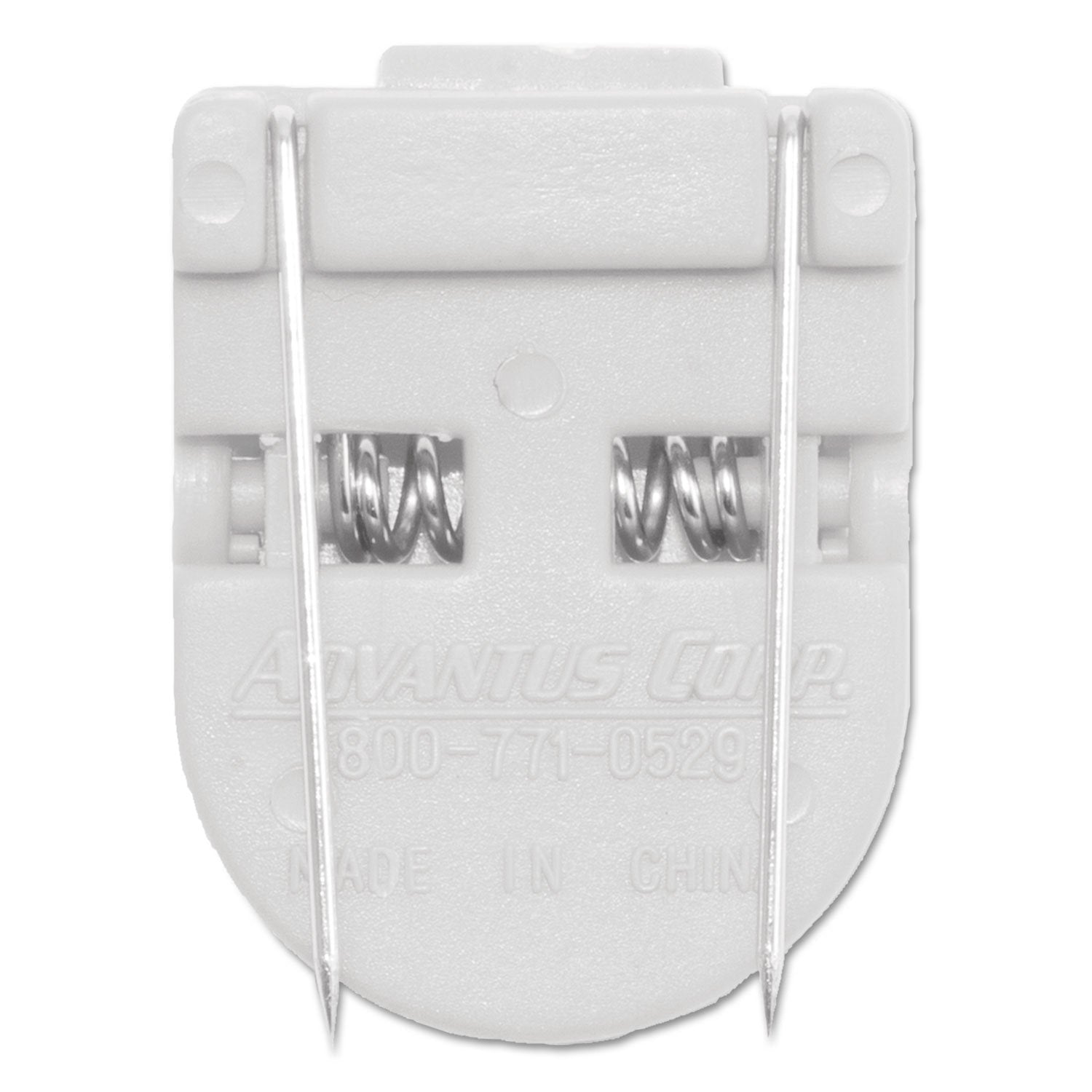ADVANTUS Panel Wall Clip for Fabric Panels, Standard Size, 40-Sheet Capacity, Pack of 4, White (75300)