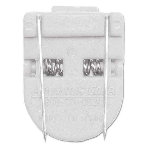 ADVANTUS Panel Wall Clip for Fabric Panels, Standard Size, 40-Sheet Capacity, Pack of 4, White (75300)