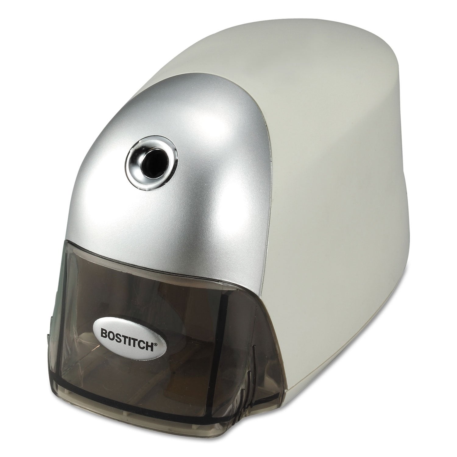 Bostitch Office QuietSharp Electric Pencil Sharpener, Heavy Duty Classroom or Office Use, Size Selector with 6 Different Sizes, Gold/Chrome