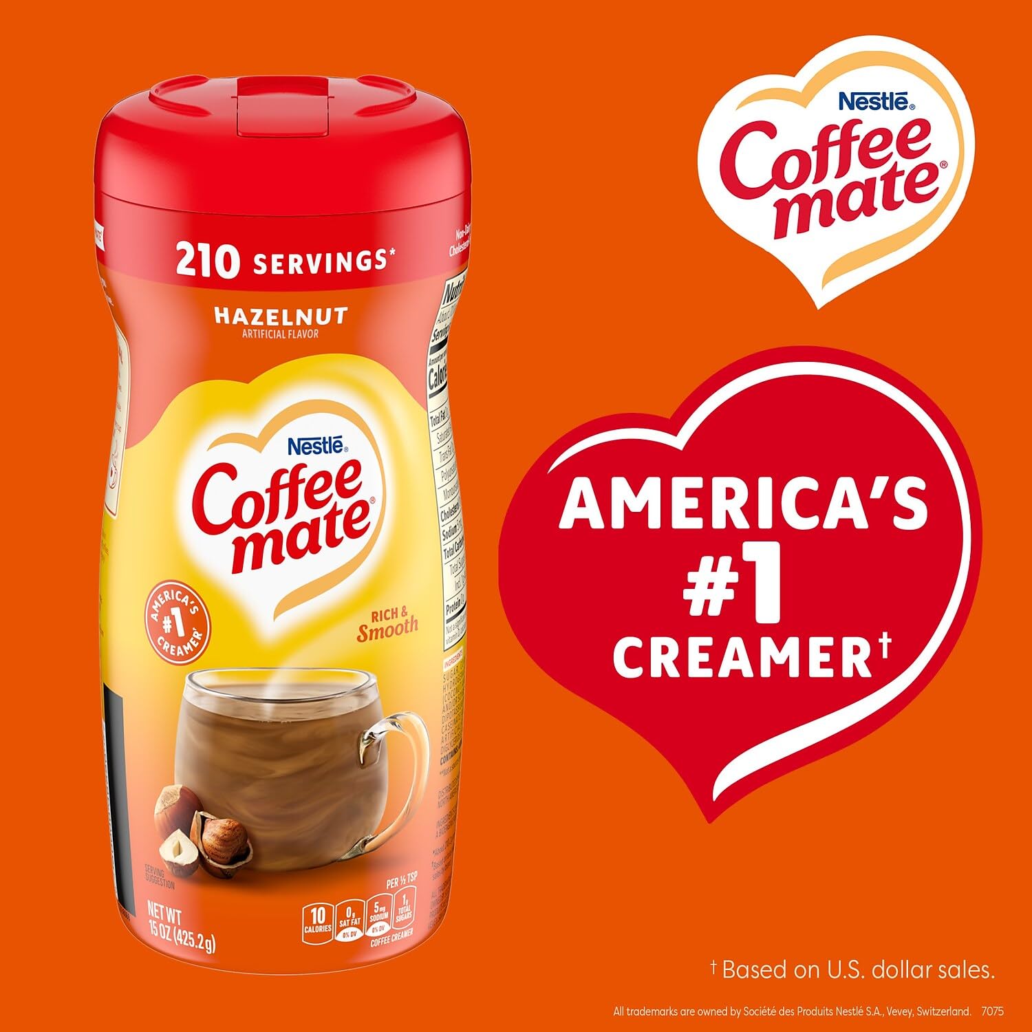 Nestle Coffee Mate, NES12345, Powdered Coffee Creamer, Gluten-Free, 1 Each