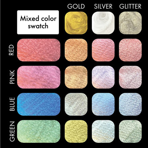 Kuretake ECF163-102 Ink Ink - Cafe Glitter Base Silver