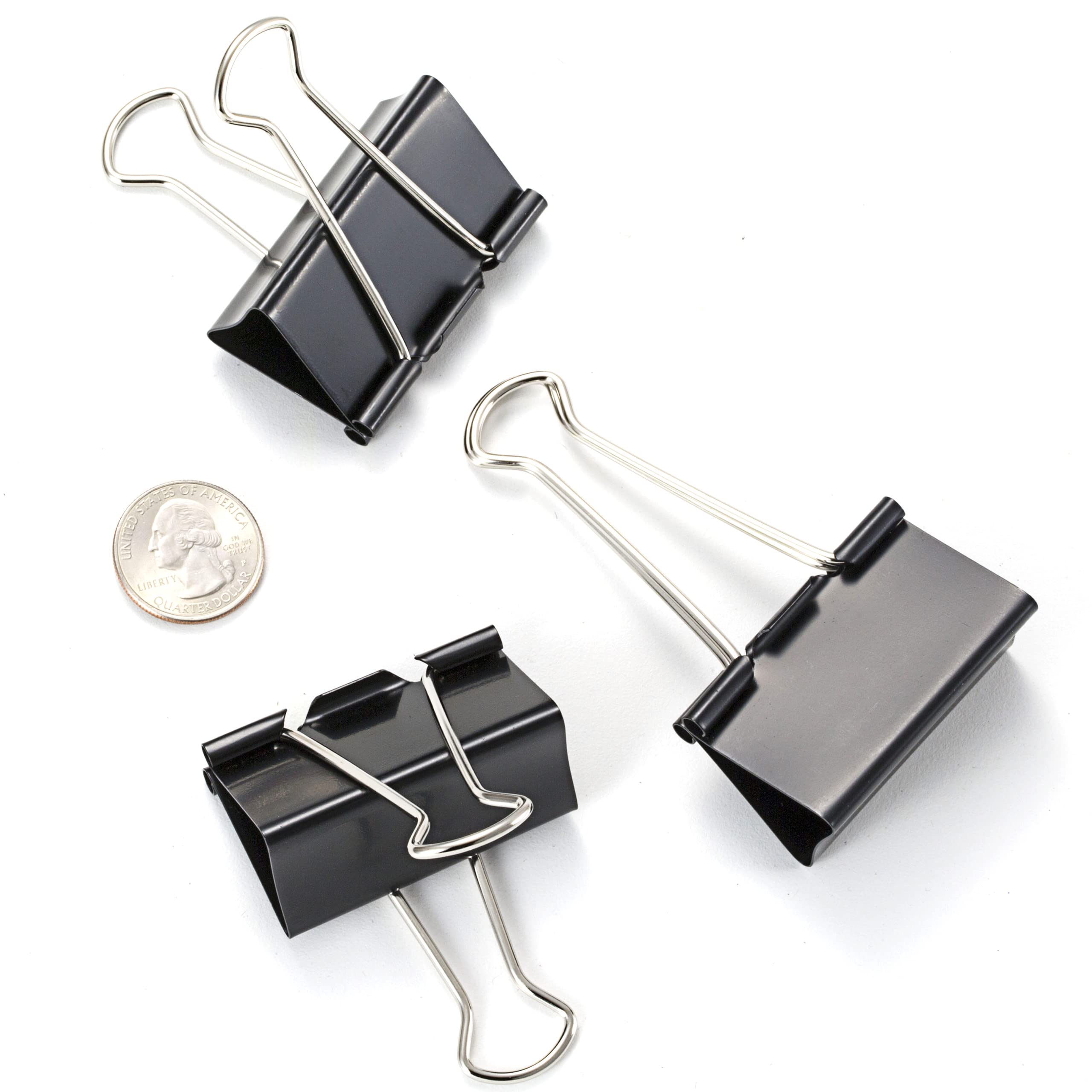 Officemate Large Binder Clips, 2 inch Wide, 1 inch Capacity, Box of 12 (99100)