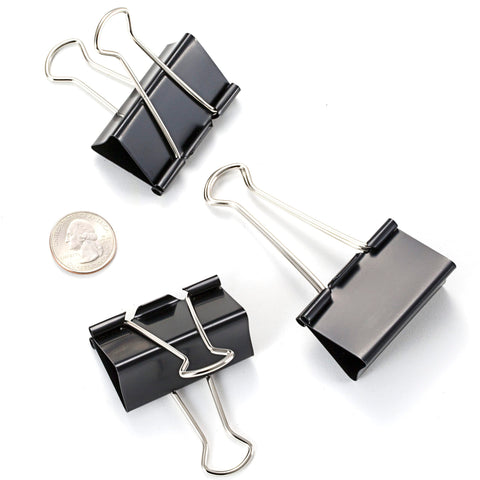 Officemate Large Binder Clips, 2 inch Wide, 1 inch Capacity, Box of 12 (99100)