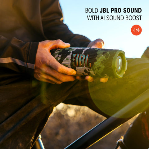 JBL Flip 7 - Portable Waterproof and Drop-Proof Speaker with AI Sound Boost, 16Hrs of Playtime, and PushLock System with Interchangeable Accessories (Red)