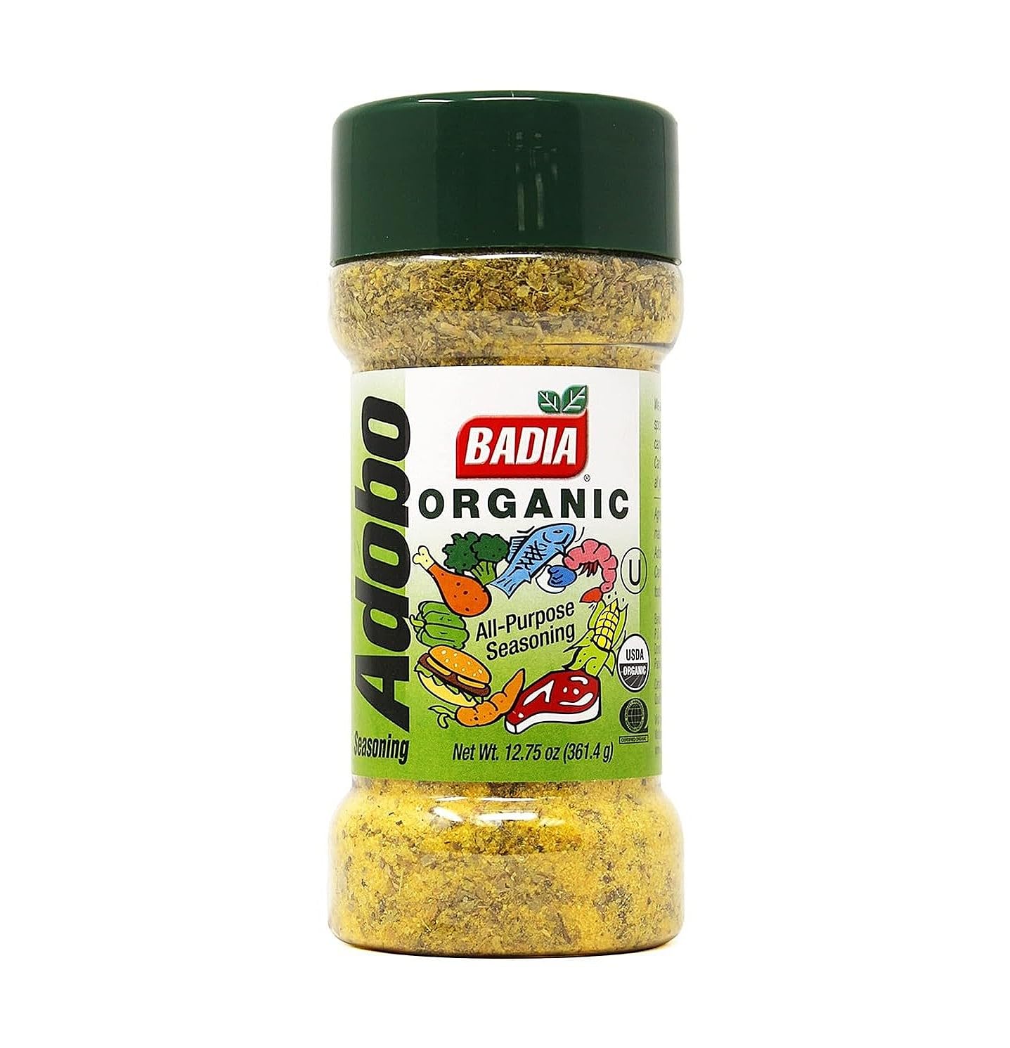 Badia Organic Adobo All-Purpose Seasoning, 12.75 oz – Flavorful Blend for Cooking & Grilling – Certified Organic