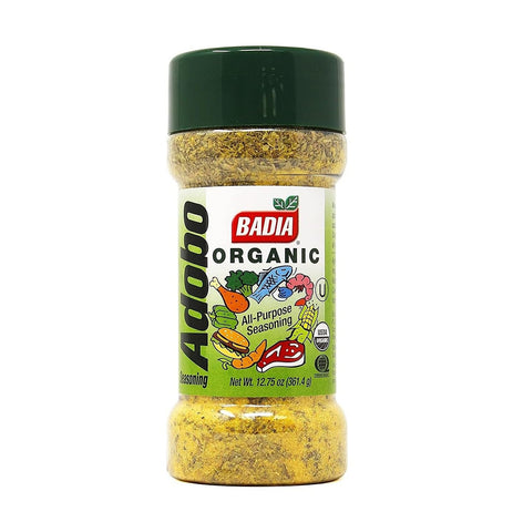 Badia Organic Adobo All-Purpose Seasoning, 12.75 oz – Flavorful Blend for Cooking & Grilling – Certified Organic