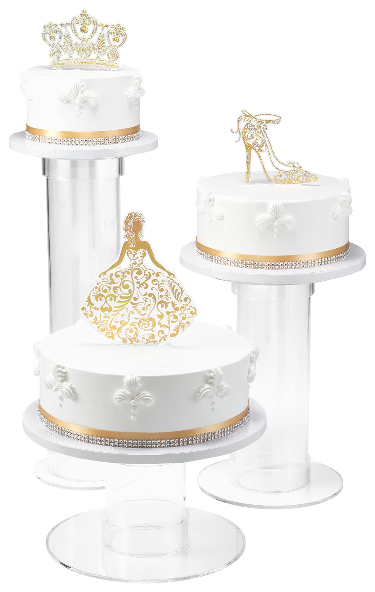 DecoPac QUINCEANERA Cake Decorating Kit, XL-GOLD Cake and Cupcake Toppers for Girls Sweet 15 Birthdays and Parties, Quince Años