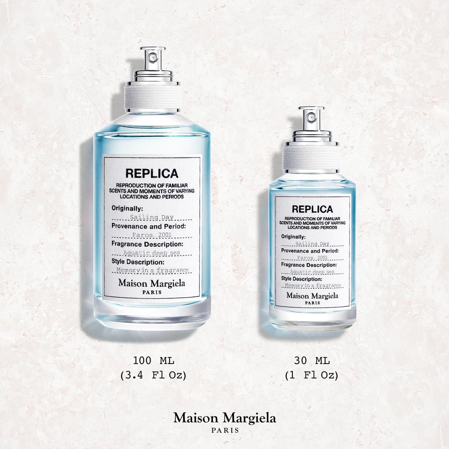 Maison Margiela - Replica - Sailing Day Eau de Toilette - Fresh Fragrance - With Acquatic Accord, Coriander, & Red Seaweed - 3.4 Fl Oz