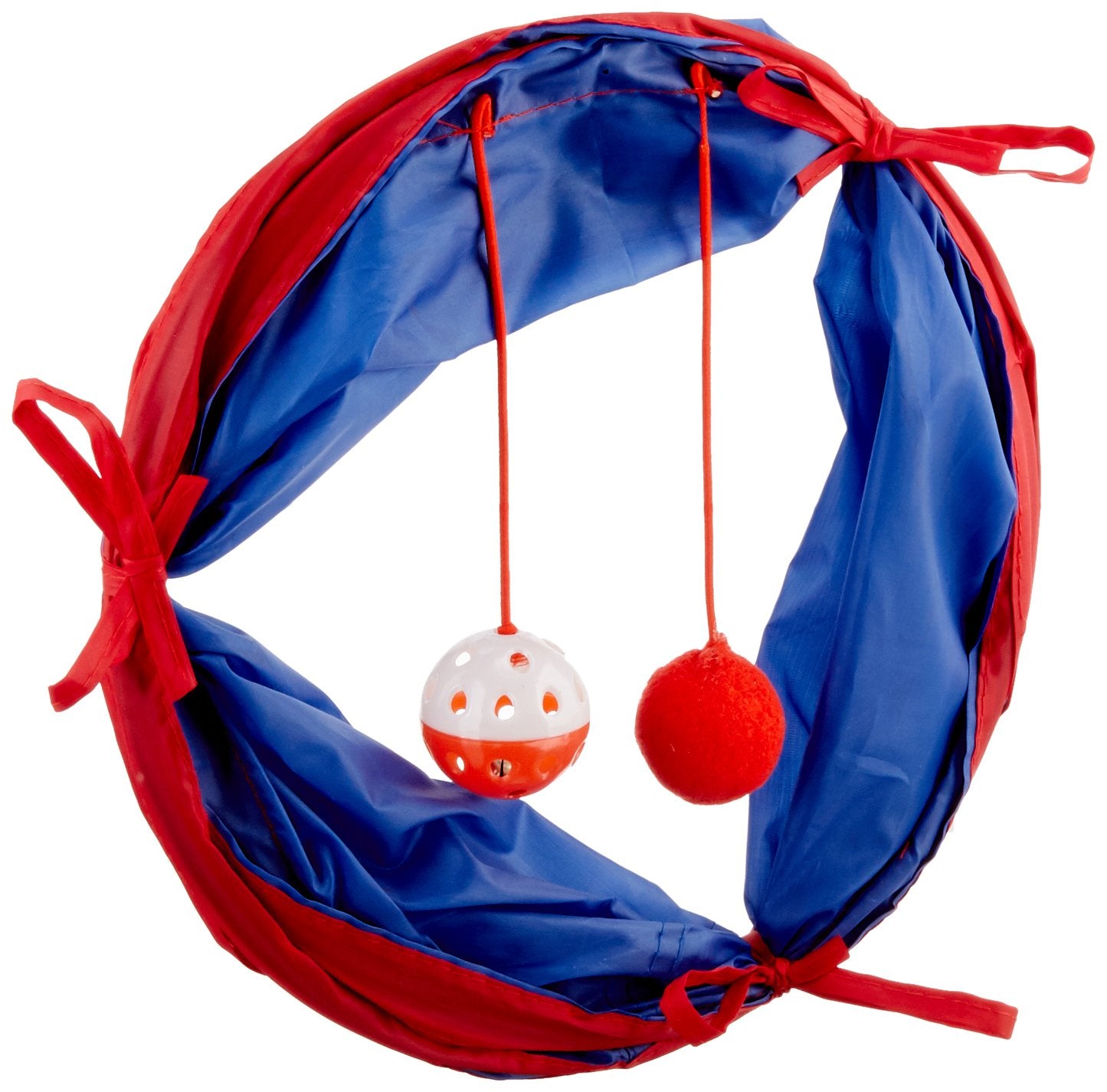 Kole KI-OD476 Cat Tunnel with Dangle Toys, One Size
