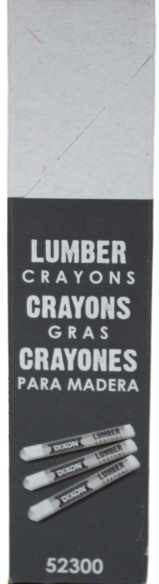 Dixon 52300 Lumber Crayons, 4 1/2 x 1/2, White, Dozen