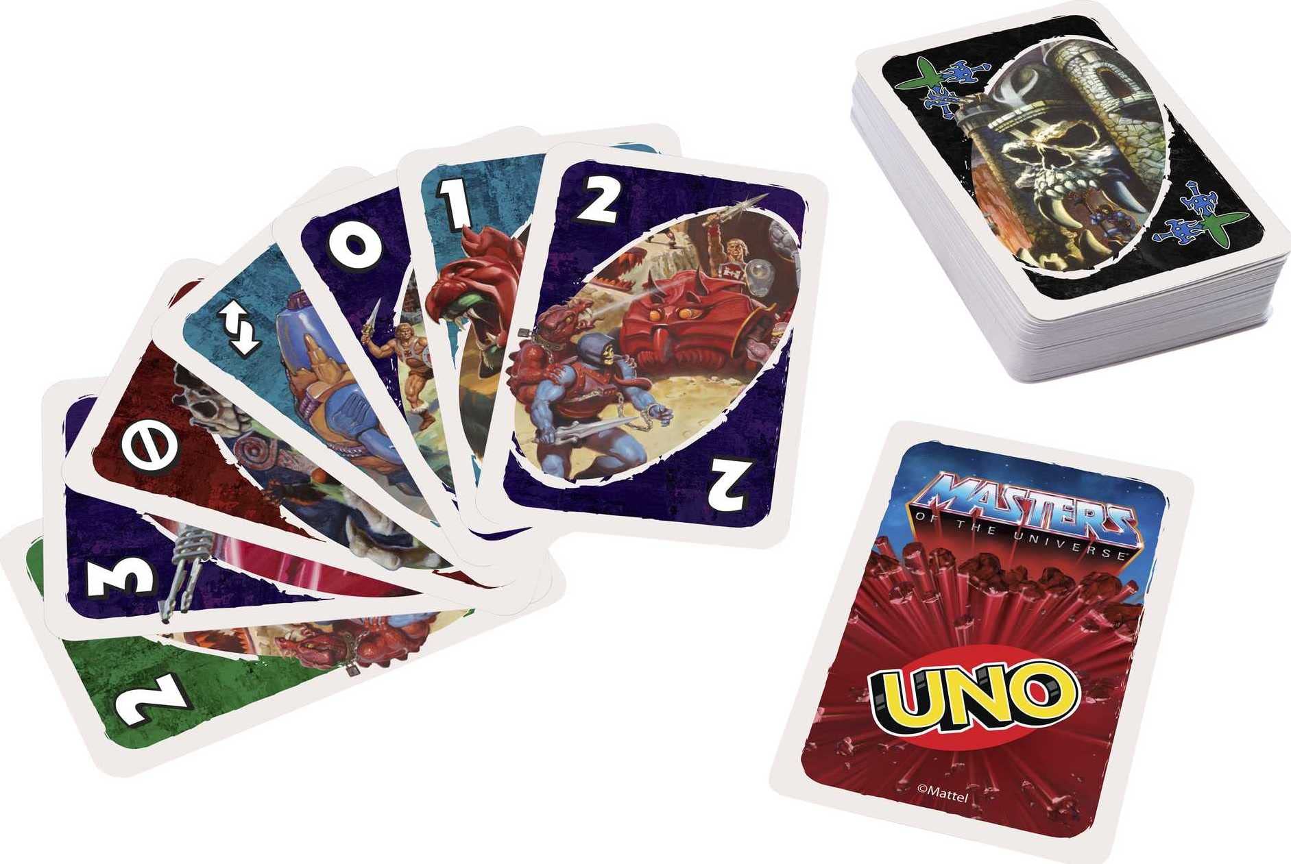 Mattel Games ​UNO Masters of The Universe Card Game for Kids, Adults and Game Night with Special Rule for 2-10 Players