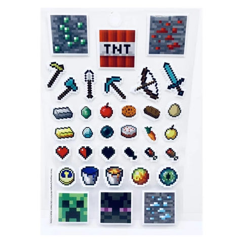TUGOKU Kids CameraMinecraft Sticker Book, Includes Puffy Stickers, Over 300 Stickers