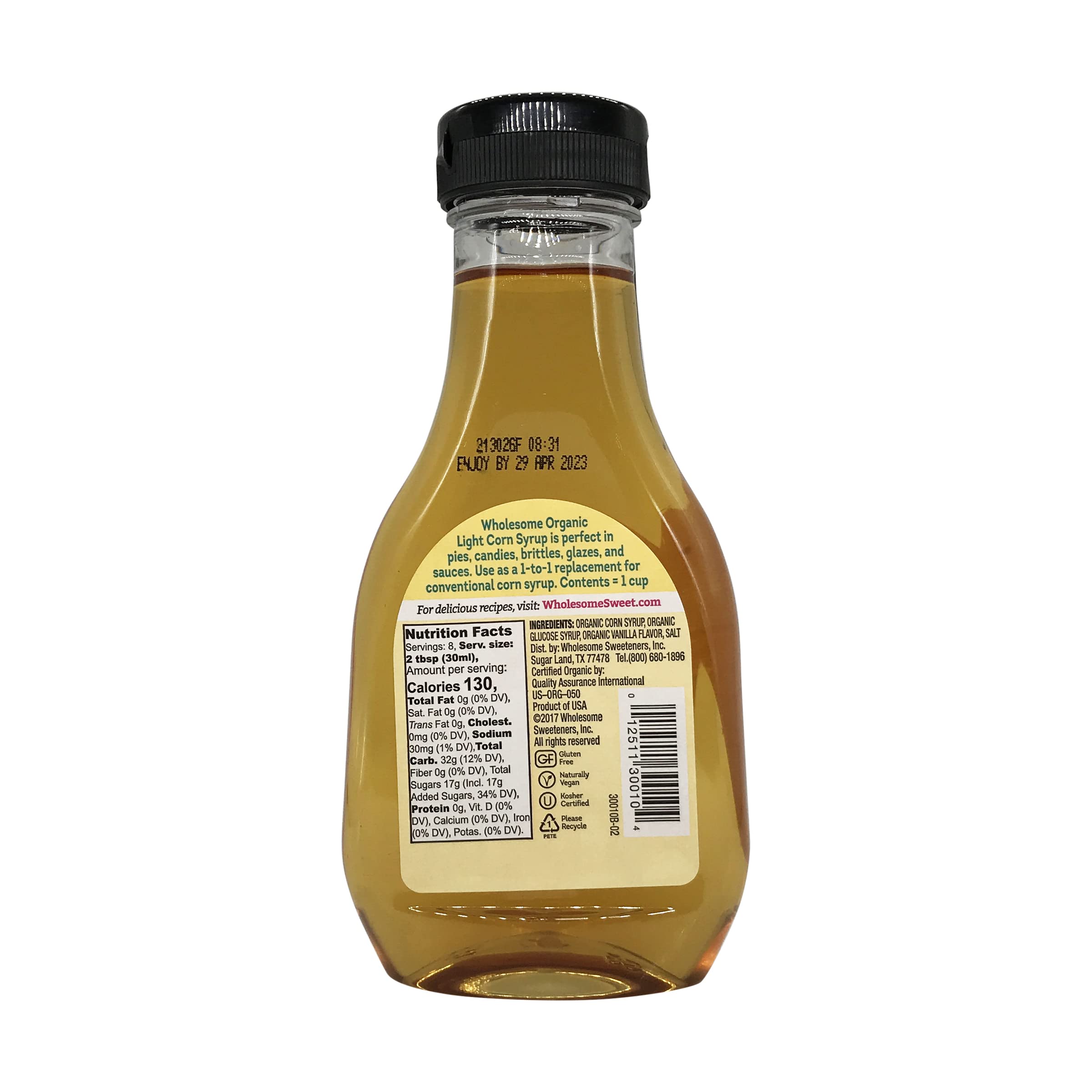 Wholesome Sweeteners Organic Light Corn Syrup, 11.2 oz