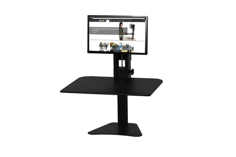 Victor High Rise Standing Desk Workstation, 28" X 23" X 10.5" to 15.5", Black