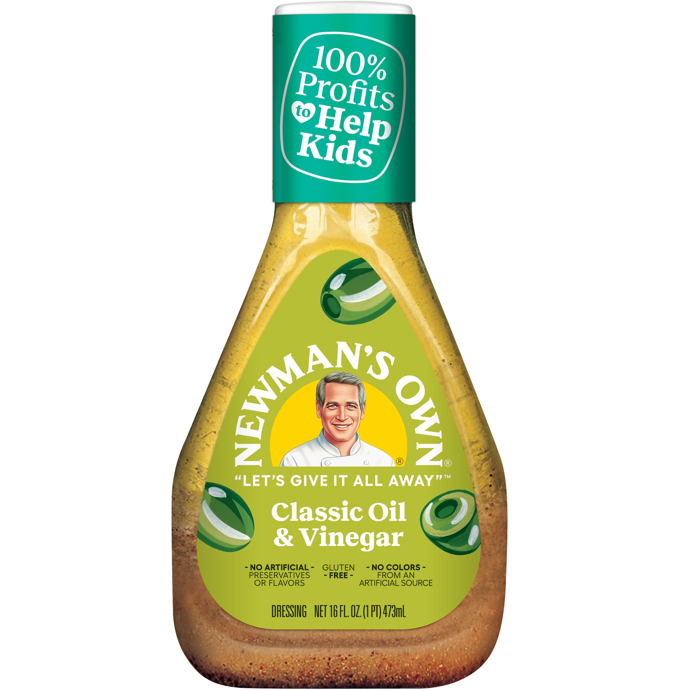 Newmans Own Drssng Oil Olive N Vinegar 16 OZ