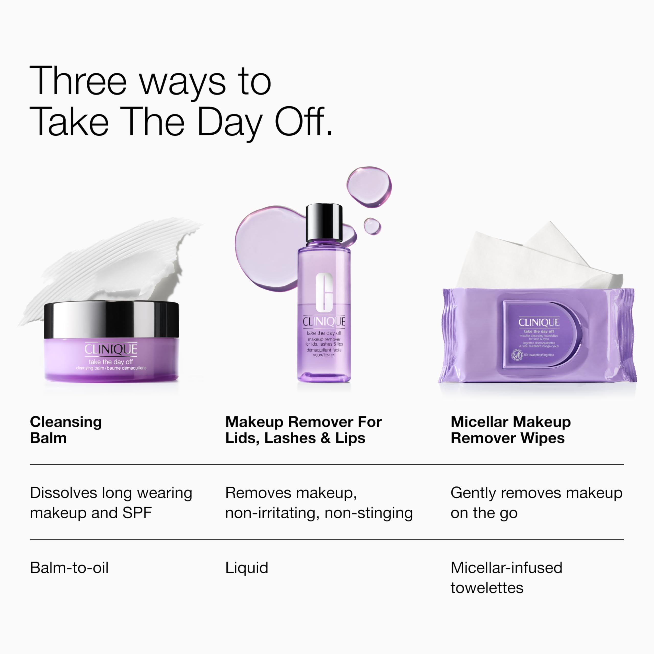 Clinique Take The Day Off Liquid Makeup Remover For Lids, Lashes, + Lips | Eye Makeup Remover | Oil Free + Non-Irritating | For All Skin Types, 4.2 Fl Oz
