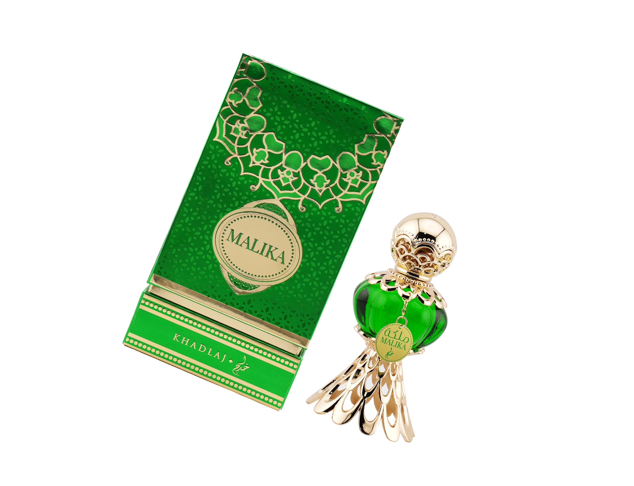 KHADLAJ PERFUMES Malika Green Concentrated Perfume Oil for Women, 20 ml / 0.7 Ounce