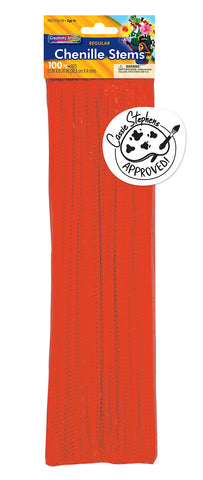 Creativity Street Chenille Stems/Pipe Cleaners 12 Inch x 4mm 100-Piece, Red
