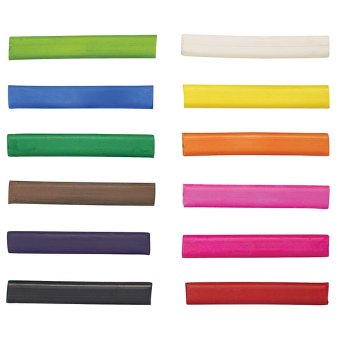 Prang Pastello Paper Chalk, Square, Assorted Colors, 12 Count