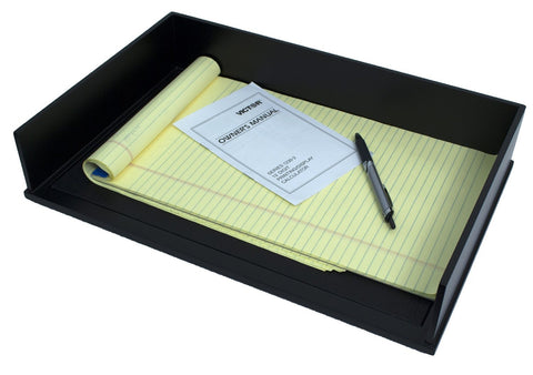 Victor Midnight Black Collection, Legal Size Letter Tray, Black, (1168-5)