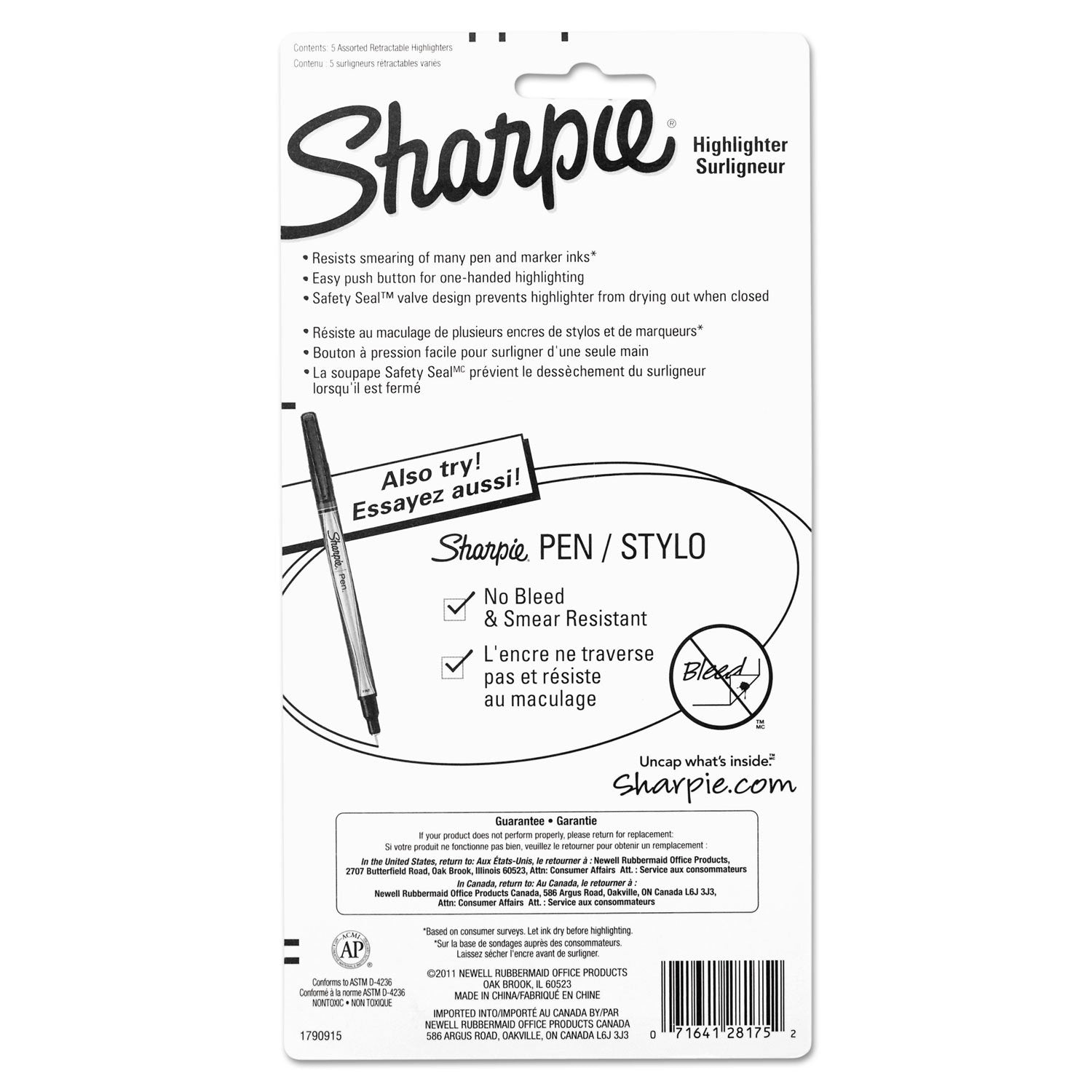 SHARPIE SAN28175PP - Sharpie Retractable Highlighters