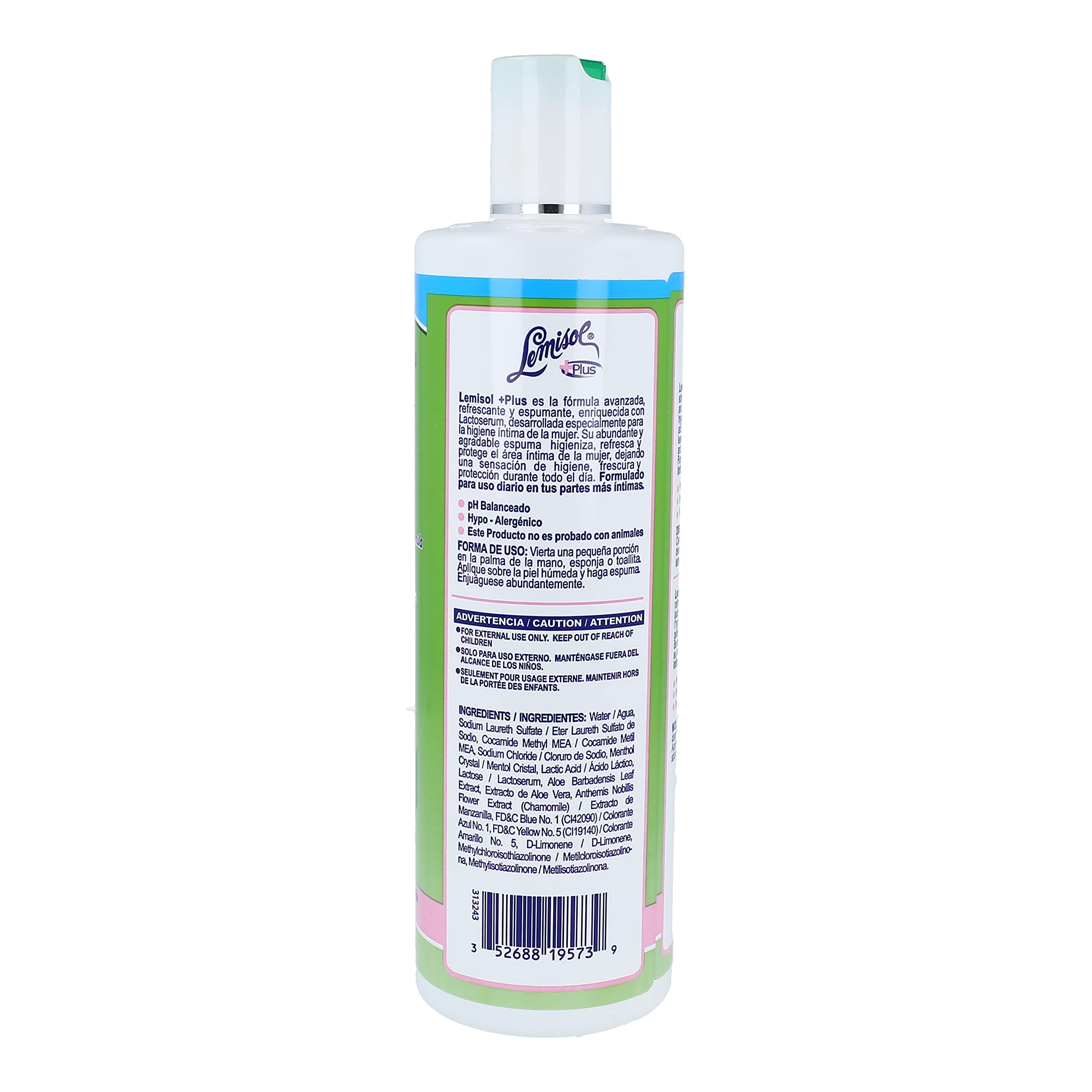 Lemisol Feminine Wash, Gentle Daily Cleanser with Lactoserum, Helps you Keep pH Balanced, Hypoallergenic, Keeps Women Clean, Fresh and Confident, Original Formula, 16 Fl Oz, [Pack of 2]