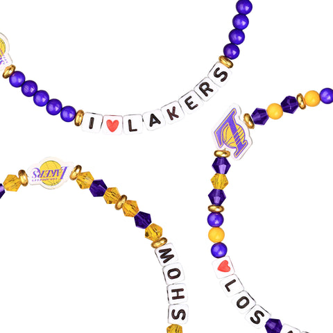 FOCO Los Angeles Lakers NBA 3 Pack Team Friendship Bracelet