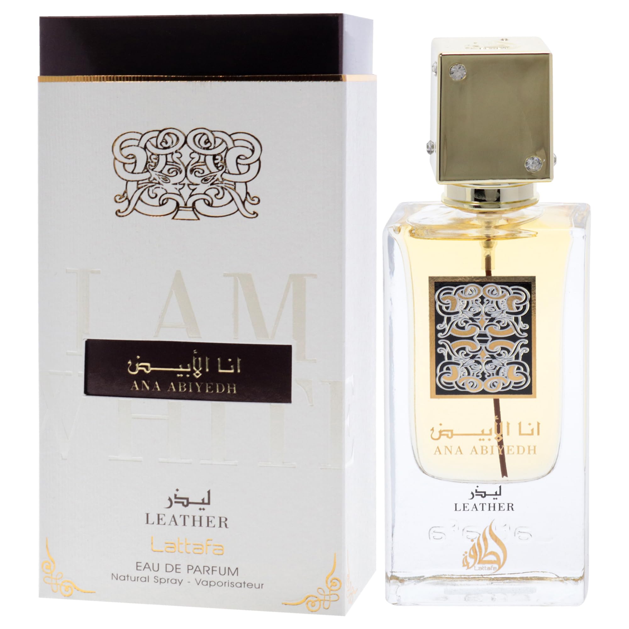 Lattafa Perfumes Ana Abiyedh Leather for Unisex Eau De Parfum Spray, 2.0 Ounce