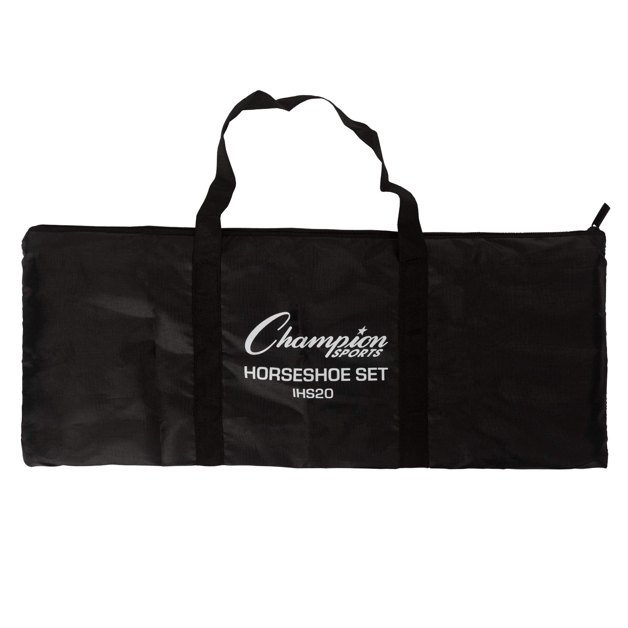 Champion Sports unisex adult Classic Horseshoe Game Set, Black/Silver/Brass, One Size US