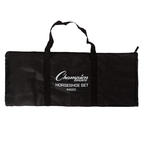 Champion Sports unisex adult Classic Horseshoe Game Set, Black/Silver/Brass, One Size US