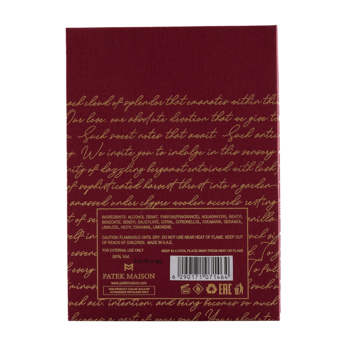 Patek Maison Merakai Essence 3.4 oz Eau De Parfum Spray, Unisex