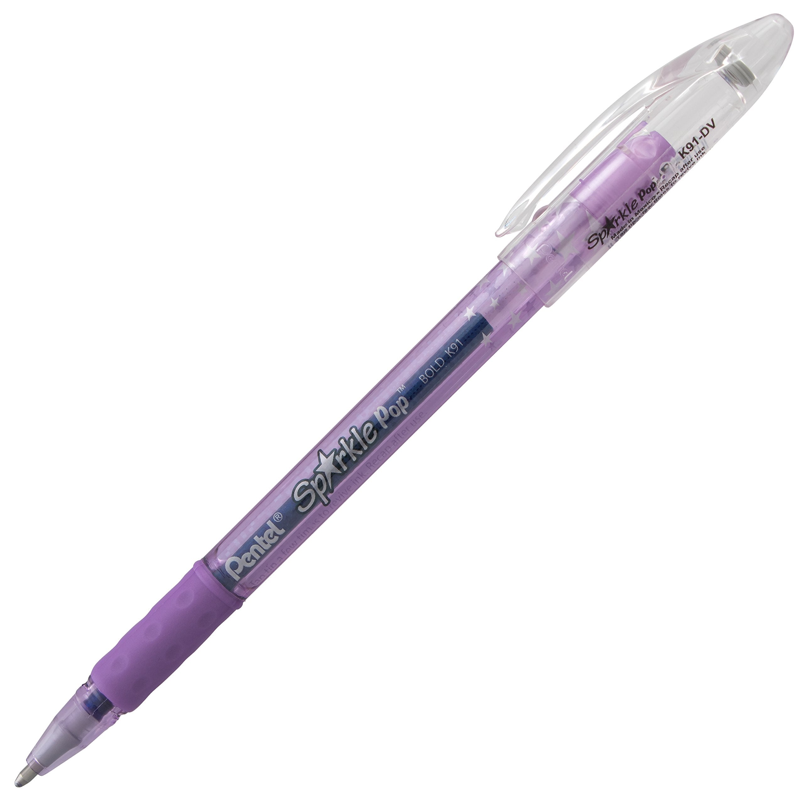 Pentel Sparkle Pop Metallic Gel Pen, (1.0mm) Bold Line, Assorted Colors, 4-Pack, Bold (K91BP4M1)