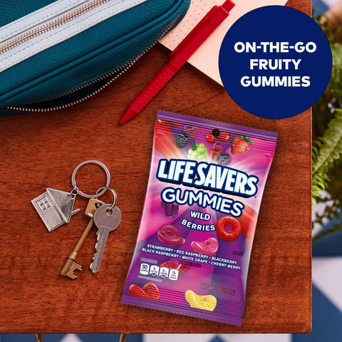 LIFE SAVERS Gummy Candy, Wild Berries, 7 oz Bag