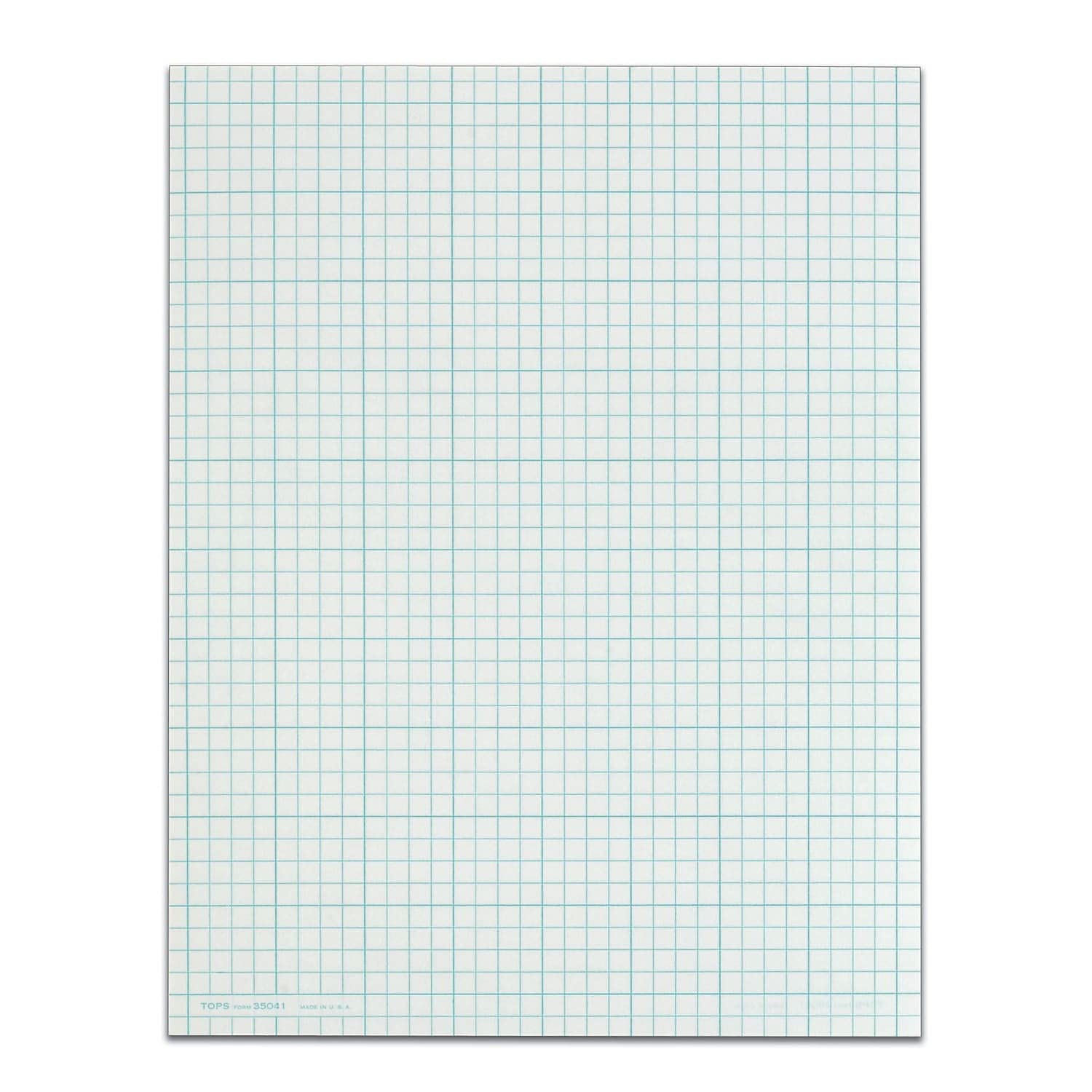 TOPS Cross Section Pad, 1 Pad, 4 Squares/Inch, Quadrille Rule, Letter Size, White, 50 Sheets/Pad, 1 Pad (35041)