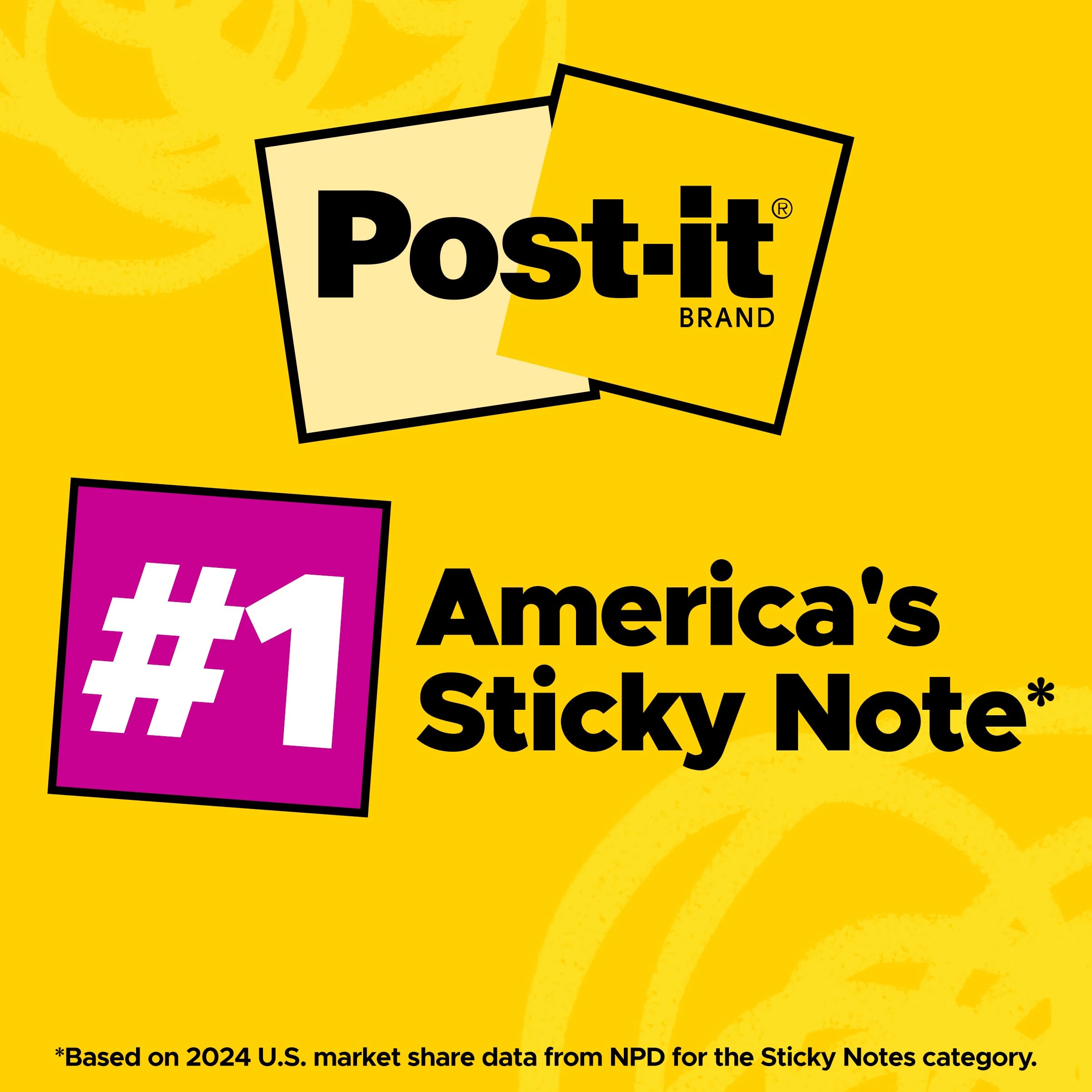 Post-it Pop-up Notes, 6 Sticky Note Pads, 3 x 3 in., School Supplies, Office Products, Accordion Sticky Notes Work with Pop-Up Note Dispenser, Beachside Café Collection