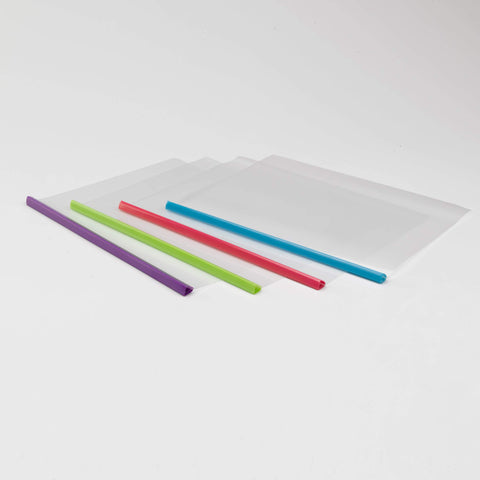 Smead Poly Report Cover with Sliding Bar, 25 Sheet Capacity, Letter Size, Assorted Colors, 12 per Pack (86048)
