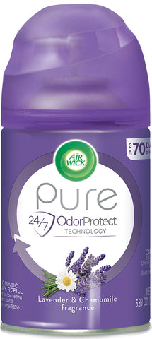 Air Wick Pure Freshmatic Refill Automatic Spray, Lavender & Chamomile, 1ct, Air Freshener, Essential Oil, Odor Neutralization, Packaging May Vary, Clear, 5.89 Ounce (6233877961)